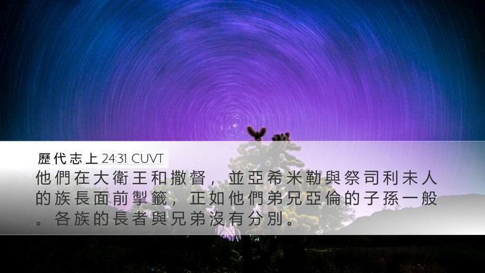歷 代 志 上 24:31 CUVT Bible Verse Image