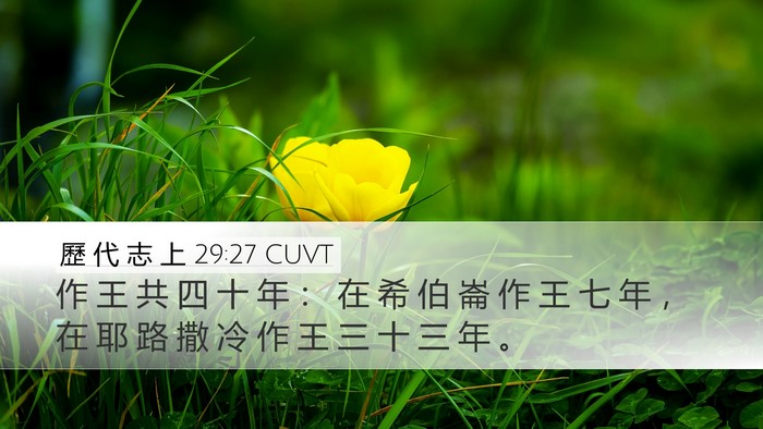 歷 代 志 上 29:27 CUVT Bible Verse Image