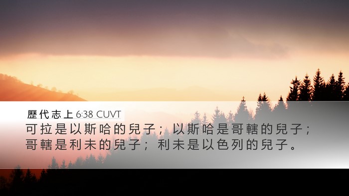歷 代 志 上 6:38 CUVT Bible Verse Image