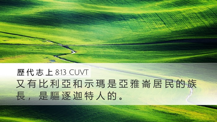 歷 代 志 上 8:13 CUVT Bible Verse Image