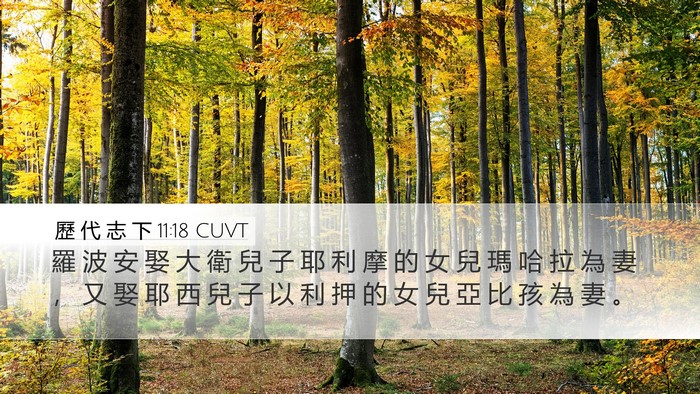 歷 代 志 下 11:18 CUVT Bible Verse Image