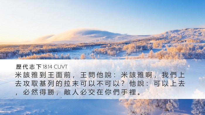 歷 代 志 下 18:14 CUVT Bible Verse Image