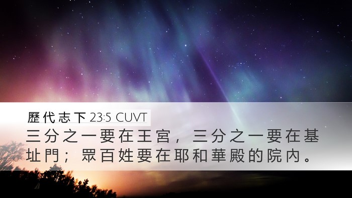 歷 代 志 下 23:5 CUVT Bible Verse Image