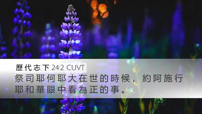 歷 代 志 下 24:2 CUVT Bible Verse Image