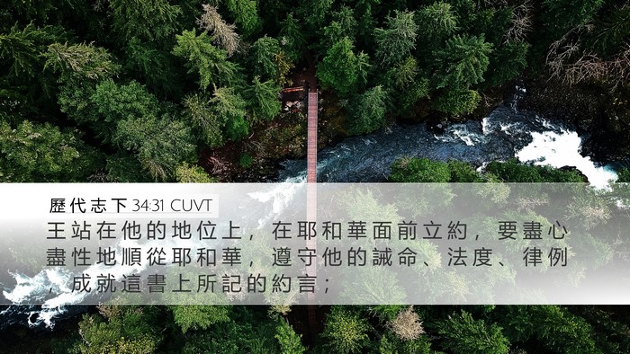 歷 代 志 下 34:31 CUVT Bible Verse Image