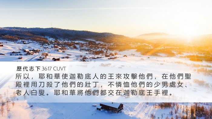 歷 代 志 下 36:17 CUVT Bible Verse Image