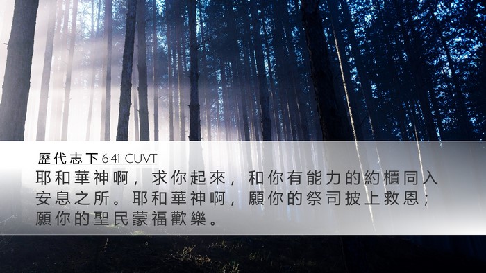 歷 代 志 下 6:41 CUVT Bible Verse Image