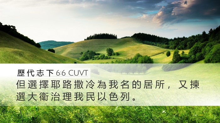 歷 代 志 下 6:6 CUVT Bible Verse Image