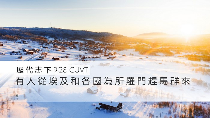 歷 代 志 下 9:28 CUVT Bible Verse Image