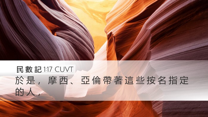 民 數 記 1:17 CUVT Bible Verse Image