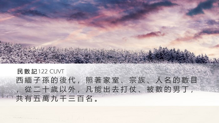 民 數 記 1:22 CUVT Bible Verse Image