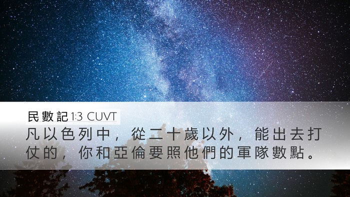 民 數 記 1:3 CUVT Bible Verse Image