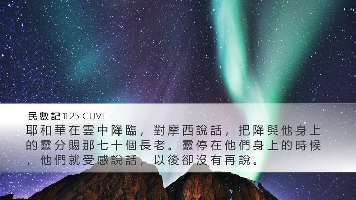 民 數 記 11:25 CUVT Bible Verse Image