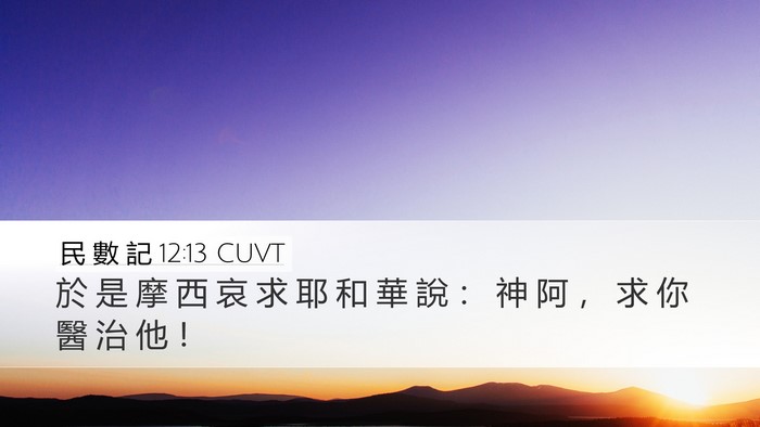 民 數 記 12:13 CUVT Bible Verse Image