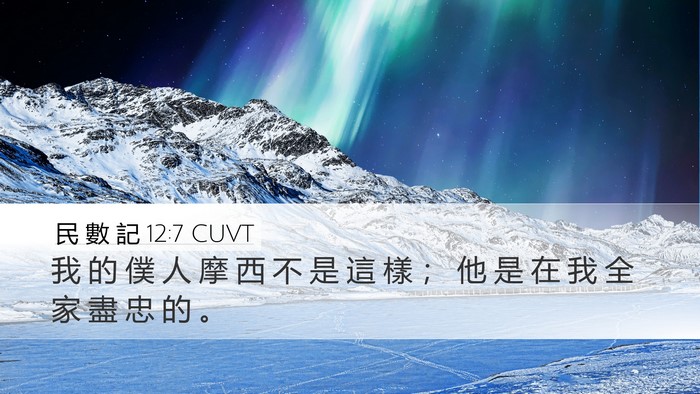 民 數 記 12:7 CUVT Bible Verse Image