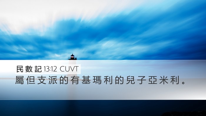 民 數 記 13:12 CUVT Desktop Wallpaper - 屬 但 支 派 的 有 基 瑪 利 的 兒 子 - Desktop Bible Verse Wallpaper