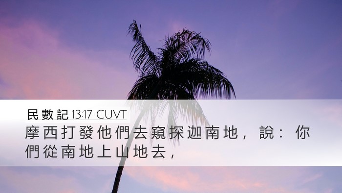 民 數 記 13:17 CUVT Bible Verse Image