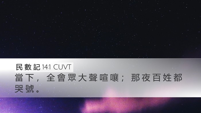 民 數 記 14:1 CUVT Bible Verse Image