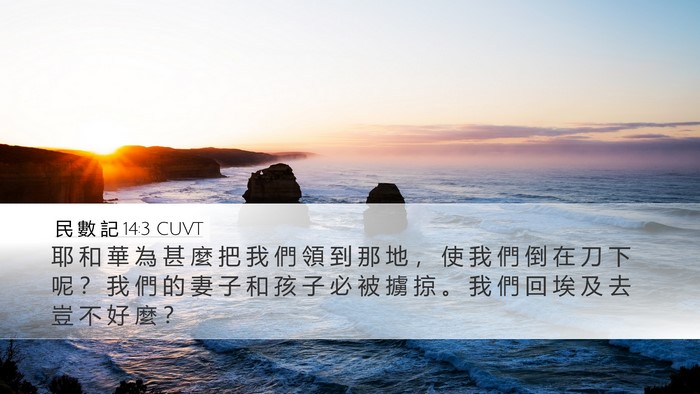 民 數 記 14:3 CUVT Bible Verse Image