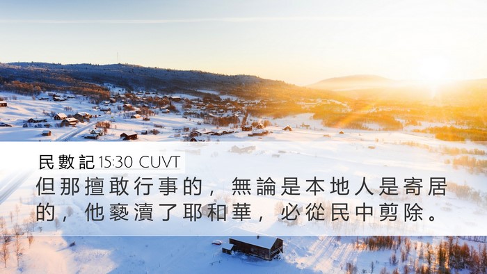 民 數 記 15:30 CUVT Bible Verse Image
