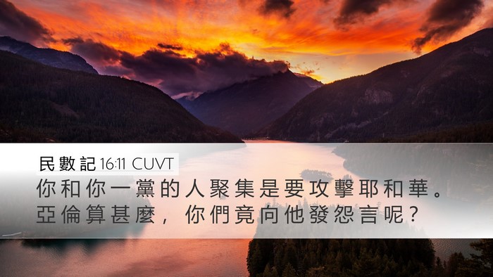民 數 記 16:11 CUVT Bible Verse Image