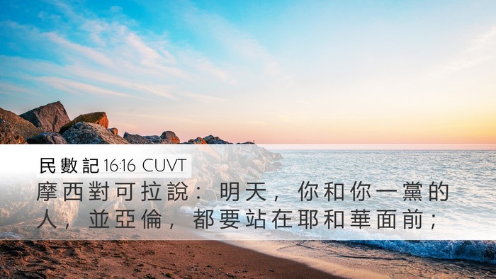 民 數 記 16:16 CUVT Bible Verse Image