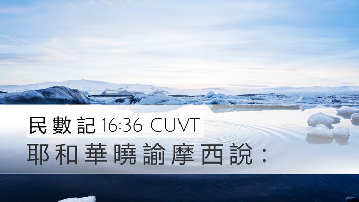 民 數 記 16:36 CUVT Desktop Wallpaper - 耶 和 華 曉 諭 摩 西 說 - Desktop Bible Verse Wallpaper