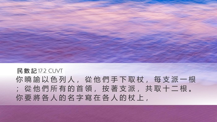 民 數 記 17:2 CUVT Bible Verse Image