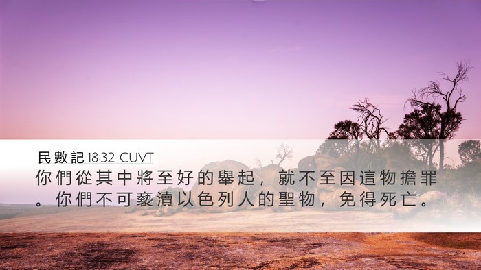 民 數 記 18:32 CUVT Bible Verse Image