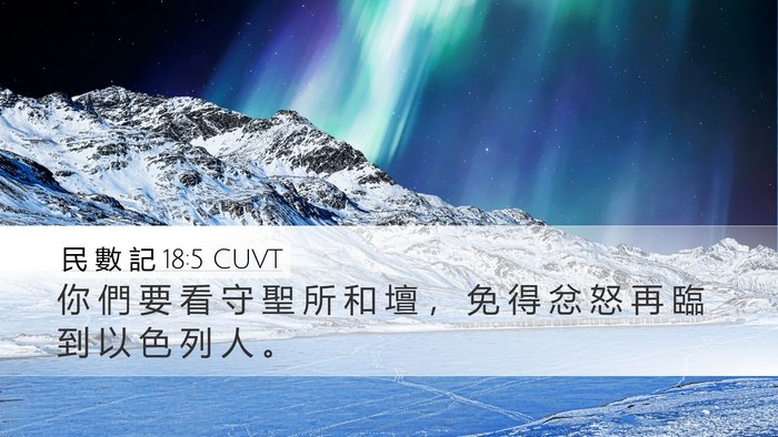 民 數 記 18:5 CUVT Bible Verse Image