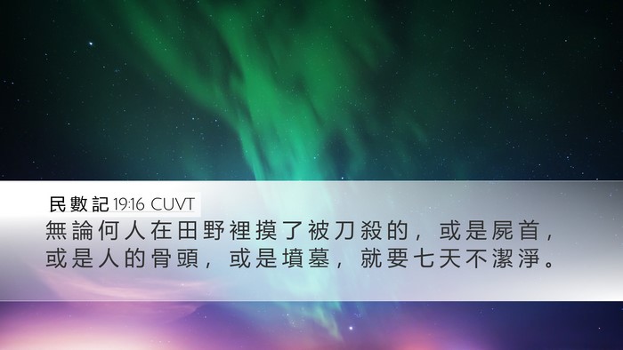 民 數 記 19:16 CUVT Bible Verse Image
