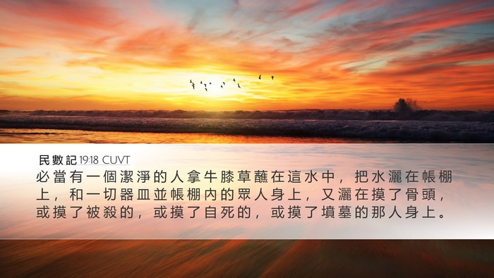 民 數 記 19:18 CUVT Bible Verse Image