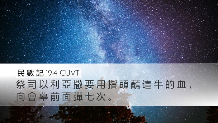民 數 記 19:4 CUVT Bible Verse Image