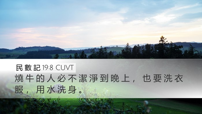 民 數 記 19:8 CUVT Bible Verse Image