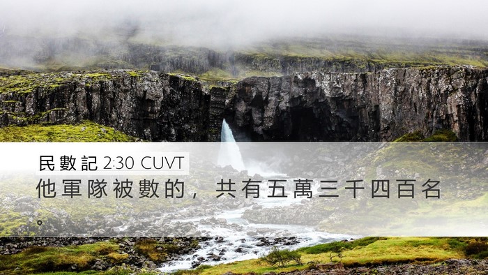 民 數 記 2:30 CUVT Desktop Wallpaper - 他 軍 隊 被 數 的 ， 共 有 五 萬 三 - Desktop Bible Verse Wallpaper