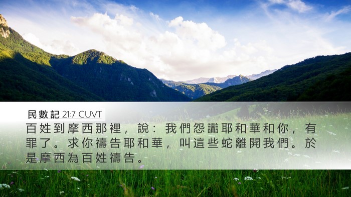 民 數 記 21:7 CUVT Bible Verse Image