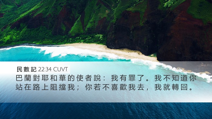 民 數 記 22:34 CUVT Bible Verse Image