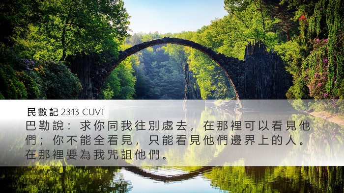 民 數 記 23:13 CUVT Bible Verse Image