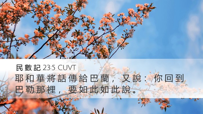 民 數 記 23:5 CUVT Bible Verse Image
