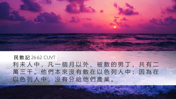 民 數 記 26:62 CUVT Bible Verse Image