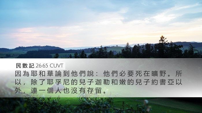 民 數 記 26:65 CUVT Bible Verse Image