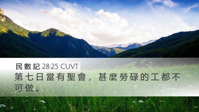 民 數 記 28:25 CUVT Bible Verse Image