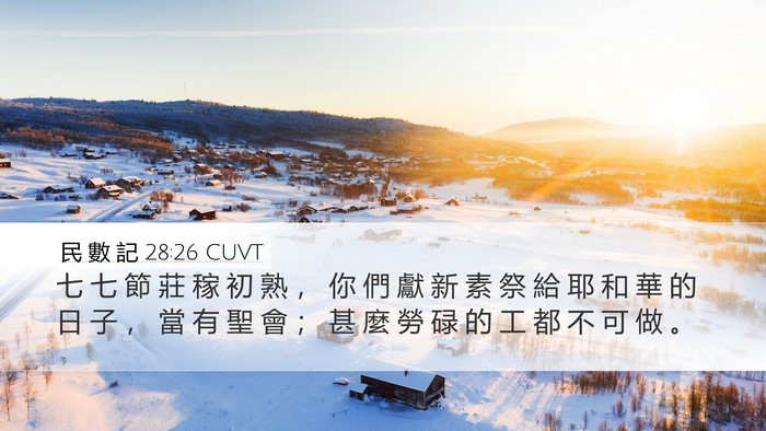 民 數 記 28:26 CUVT Bible Verse Image