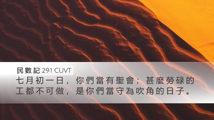 民 數 記 29:1 CUVT Bible Verse Image