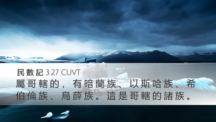 民 數 記 3:27 CUVT Bible Verse Image