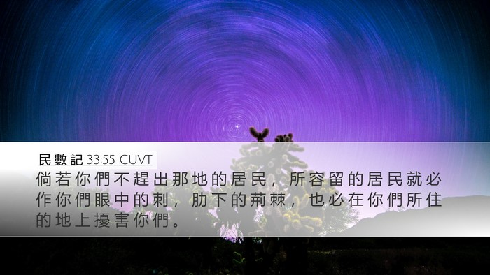民 數 記 33:55 CUVT Bible Verse Image