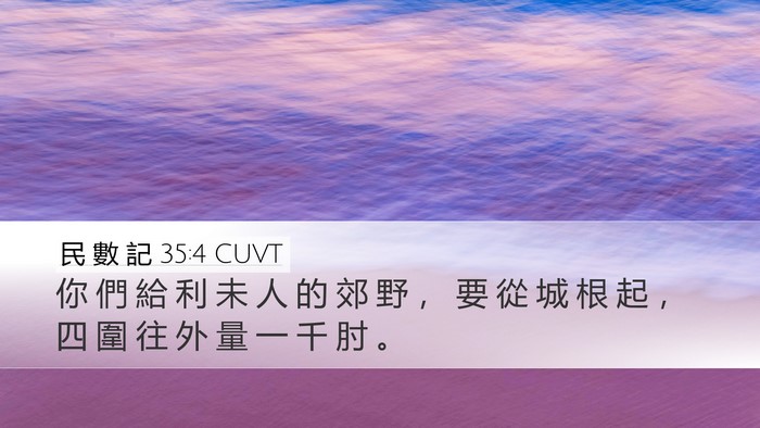 民 數 記 35:4 CUVT Desktop Wallpaper - 你 們 給 利 未 人 的 郊 野 ， 要 從 - Desktop Bible Verse Wallpaper