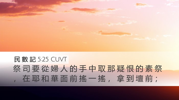 民 數 記 5:25 CUVT Bible Verse Image