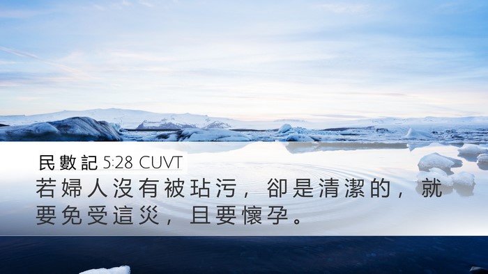 民 數 記 5:28 CUVT Desktop Wallpaper - 若 婦 人 沒 有 被 玷 污 ， 卻 是 清 - Desktop Bible Verse Wallpaper