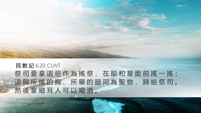民 數 記 6:20 CUVT Bible Verse Image